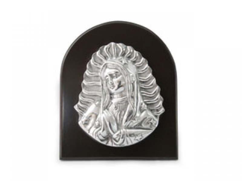 ROSTRO VIRGEN DE GUADALUPE CON MADERA CHOCOLATE MED